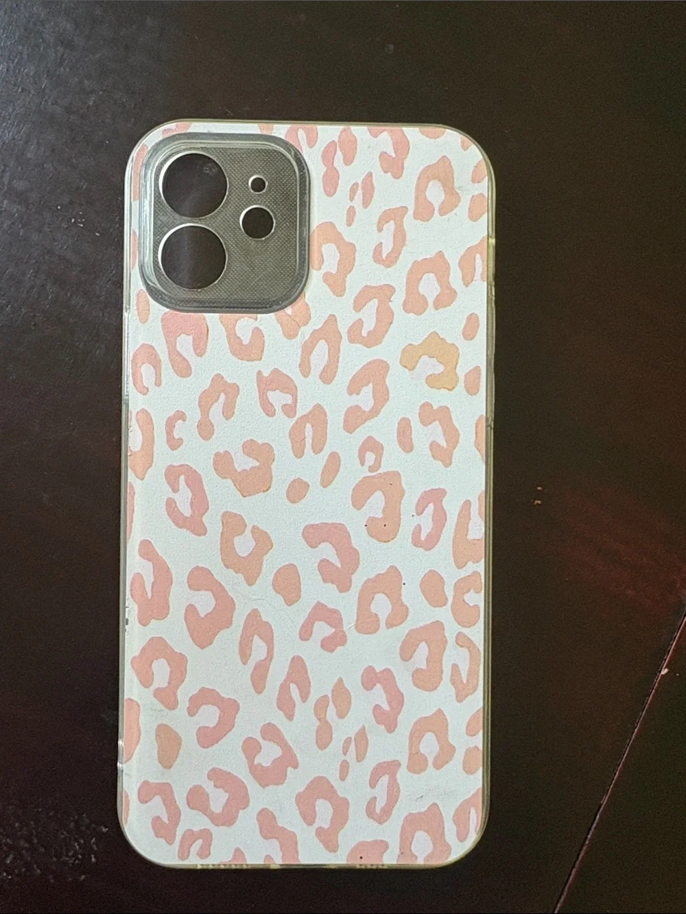 Clear I- Phone 12  Case with Colorful Paw Prints - Multicolor